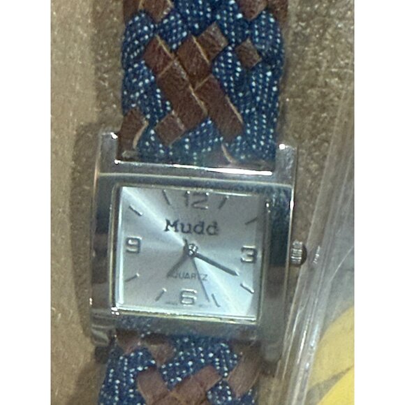 Mudd Womens Watch With Yellow Sunflower Case Blue & Brown Strap Quartz Movement main image 6